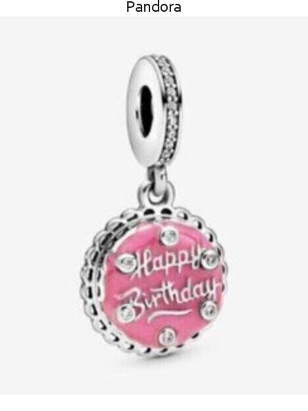 Pandora Pink Birthday Cake Dangle Charm